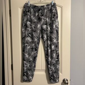 Rachel Zoe Black and White Floral Joggers